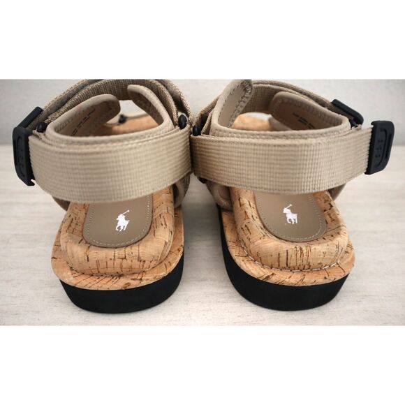 Polo Ralph Lauren Women's Sz 6B Beige Eva Ezra Grosgrain-Strap Sandals - Picture 10 of 13